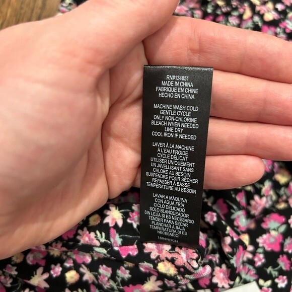 NEW Wayf Tops Wayf Halter Neck Bodysuit Black Ditzy Floral Y2k 90s Size L New - Picture 6 of 6